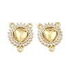 Brass Micro Pave Clear Cubic Zirconia Chandelier Component Links CU-B002-01G-C-1