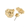Brass Micro Pave Cubic Zirconia Ear Studs EJEW-P283-01G-04-2