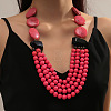 Bohemian Resin Round Beaded Chunky Necklaces for Women FS-WGA6DA1-07-1