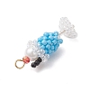 Glass Seed Beaded Pendants PALLOY-MZ01269-02-3