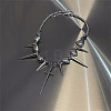 201 Stainless Steel with CCB Plastic Spiked Cross Pendant Choker Necklaces for Men FS-WG8A346-01-4