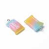 Resin Pendants RESI-TAC0002-19B-1