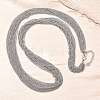 304 Stainless Steel Multi-strand Necklaces for Women NJEW-D326-01P-3