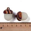 4Pcs Acorn Box Synthetic Luminous Stone Pendants WOOD-CA0001-66-4