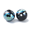 Half Plated Glass Beads EGLA-P059-02B-HP01-2