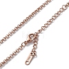 Ion Plating(IP) 304 Stainless Steel Rolo Chain Necklace for Men Women NJEW-K245-022E-2