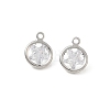 Brass Pave Clear Cubic Zirconia Charms CU-CBAD360-03P-01-1