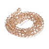 Transparent Electroplate Glass Beads Strands EGLA-S056-4mm-19-3