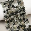 Natural Green Rutilated Quartz Beads Strands G-P611-C23-01-1
