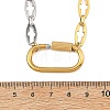 Duo Tone 304 Stainless Steel Hollow Cross Link Chain Necklaces for Women NJEW-JN06650-4