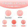 45Pcs 3 Colors Round Silicone Focal Beads SIL-TAD0001-01H-4