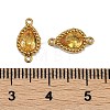 Ion Plating(IP) 304 Stainless Steel Cubic Zirconia Teardrop Links Connector Charms LS-STAS-K256-23G-09-3