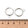 Stainless Steel Huggie Hoop Earring Findings STAS-J400-36B-P-3