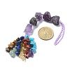 Nuggets Natural Amethyst Pendant Decorations HJEW-JM00992-02-2