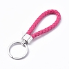 Braided PU Leather Keychain KEYC-WH0016-11D-1