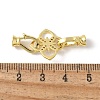 Brass Pave Clear Cubic Zirconia Fold Over Clasps KK-M320-03G-3