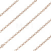 Brass Coated Iron Flat Cable Chains CH-TAC0007-01RG-3