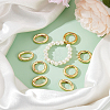 Rack Plating Brass Spring Gate Rings KK-UN0003-05B-4
