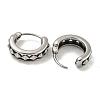 316 Surgical Stainless Steel Hoop Earrings EJEW-D096-23O-AS-2