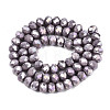 Electroplate Glass Beads Strands EGLA-A044-P8mm-B11-2