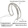 Minimalist 304 Stainless Steel Open Cuff Bracelets for Women LS-VX8424-2-2