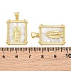 Brass Shell Pendants CU-CBA9482-05G-07-3