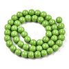 Opaque Solid Color Glass Beads Strands X-GLAA-T032-P8mm-06-3