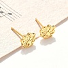 Peacock Brass Stud Earrings EJEW-S252-01G-3