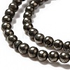 Natural Pyrite Beads Strands G-L031-2mm-01-2