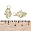 Real 18K Gold Plated Brass Micro Pave Cubic Zirconia Pendants KK-L209-078G-02-3