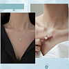 10Pcs 2 Colors 1.4MM Brass Cross/Rolo Chain Necklaces MAK-BBC0001-31-5