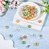 50Pcs 5 Colors Transparent Resin Rondelle European Beads RESI-TA0005-63A-5