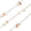Handmade Natural Shell & ABS Imitation Beaded Chains CHS-F025-13G-04-1