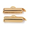 Brass Slide On End Clasp Tubes KK-N254-119G-02-1