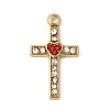 304 Stainless Steel Rhinestone Pendants STAS-B128-09G-06-1
