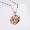 316 Surgical Stainless Steel Hollow Flower Pendant Necklaces for Women PY9178-1