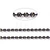 Spray Painted Brass Faceted Ball Chains CHC-K011-35G-2