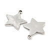 Non-Tarnish 304 Stainless Steel Pendants STAS-P365-09P-2