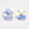 Faceted Glass Rhinestone Charms RGLA-F055-14x14-001AB-2