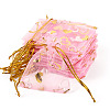 50Pcs Heart Printed Organza Bags OP-TADJ0001-01B-2