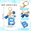 Star Resin & Shell Keychains KEYC-TAC00087-01B-3