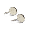 Tarnish Resistant 304 Stainless Steel Leverback Earring Settings STAS-K146-042-12mm-2