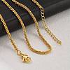 Brass Sterling Silver Chains Necklaces for Women NJEW-D302-25G-3