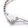 304 Stainless Steel Charm Bracelets BJEW-P258-16-5