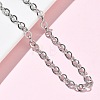 304 Stainless Steel Rolo Chain Necklaces NJEW-Z102-01P-2
