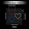 Triple Heart Eco-Friendly Acrylic Hotfix Rhinestone DIY-WH0419-69A-2
