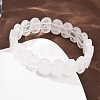 Natural Quartz Crystal Faceted Beaded Stretch Bracelets for Women BJEW-K251-07T-3