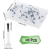 100Pcs Plastic Nail Polish Replacement Brushes for Manicure MRMJ-CP0001-48-2