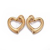 304 Stainless Steel Open Heart Charms STAS-L218-14G-2