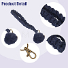 Globleland 6Pcs 6 Colors Handmade Braided Wrist Lanyard Pendant Decorations AJEW-GL0002-24-5